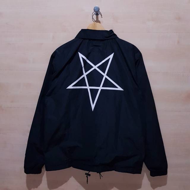 Jaket Coach Thrasher Baphomet Black