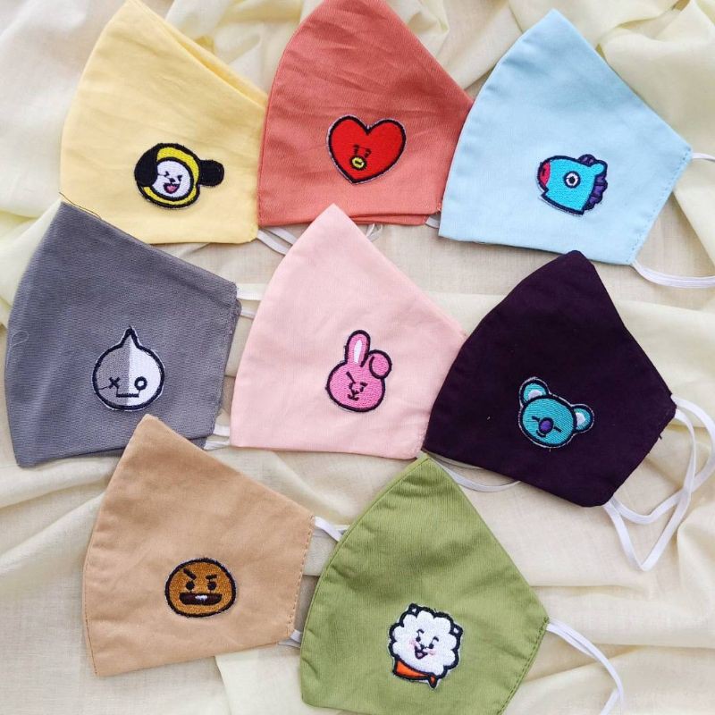 MASKER KAIN BT21 / MASKER KAIN BTS / MASKER BTS / MASKER BT21
