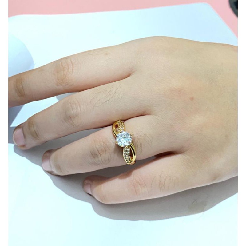 cincin permata zircone //cincin replika berlian//cincin