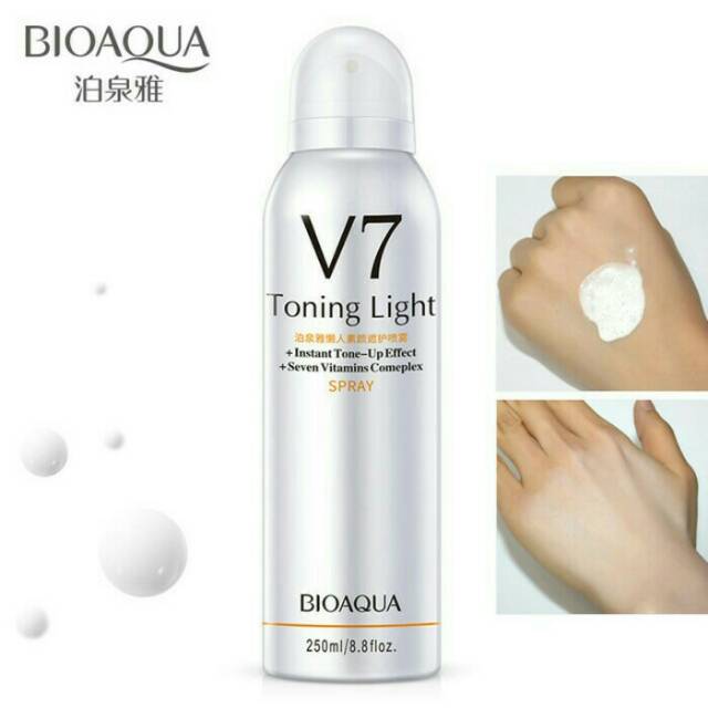Bioaqua v7 toning light spray facial cream concelear spray