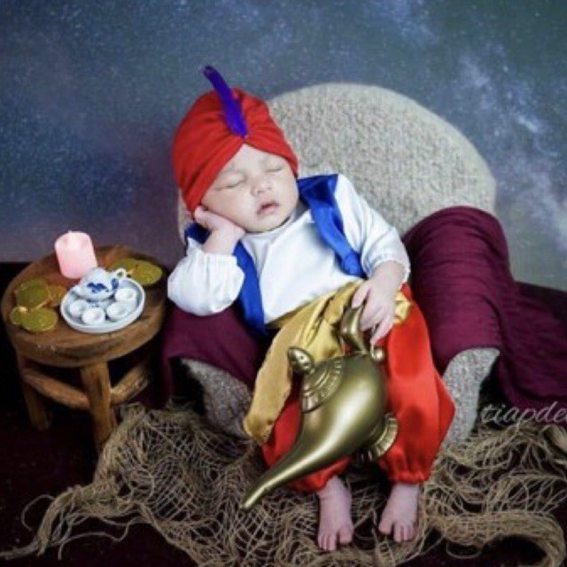 KOSTUM NEWBORN / NEWBORN PROPS / BAJU FOTO NEWBORN /BAJU NEWBORN ALADIN / BAJU ALADIN BAYI
