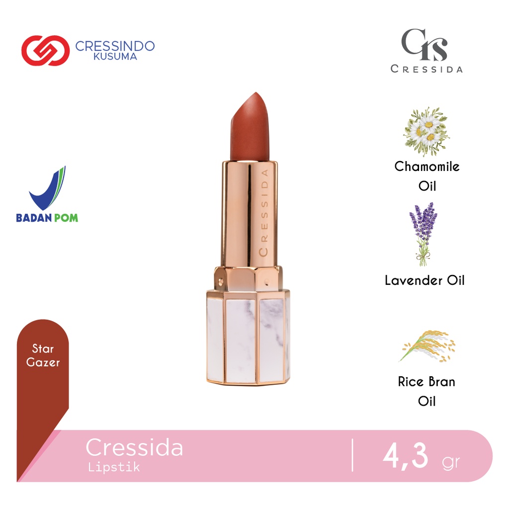 CRESSIDA Lipstick 4,3 gr - Super Moist and Longlast