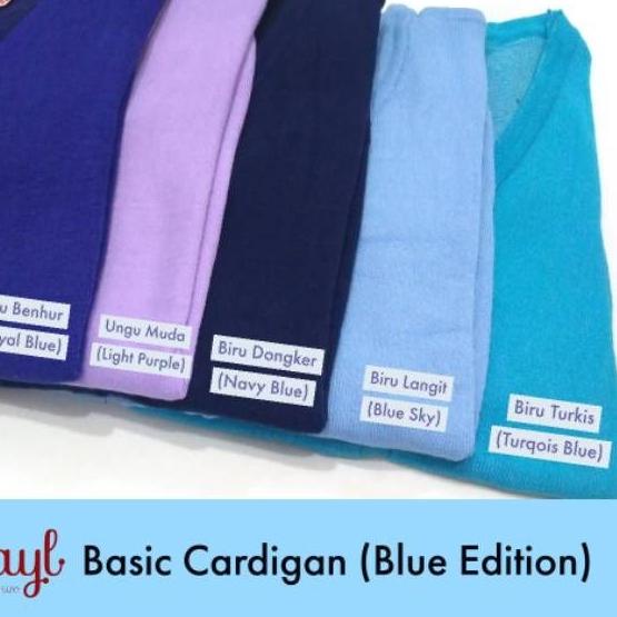 ♪ STAYL - Cardigan Basic Rajut Benang Spandek | Kardigan Wanita XL Polos - Fanta ۩