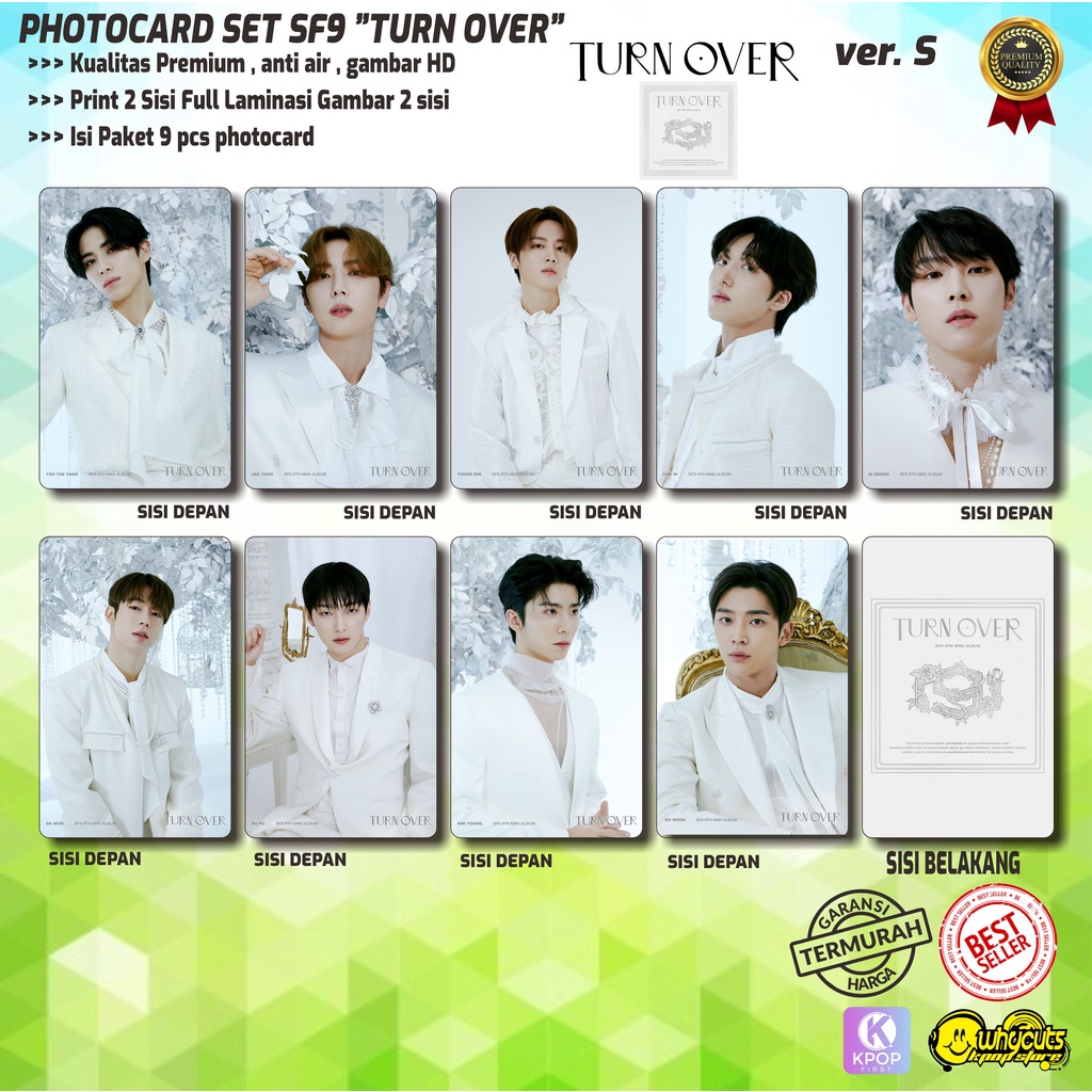 PHOTOCARD SET PC PREMIUM SF9 TURN OVER ( isi 9pcs dapat semua )