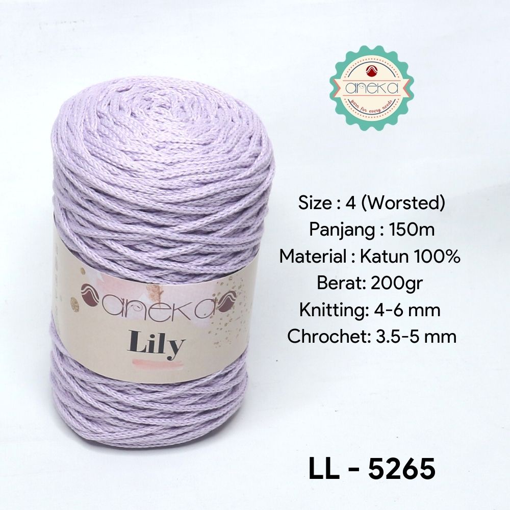 Benang Rajut Lily / Lili / Tambang / Macrame Cotton Rope Yarn - 5265