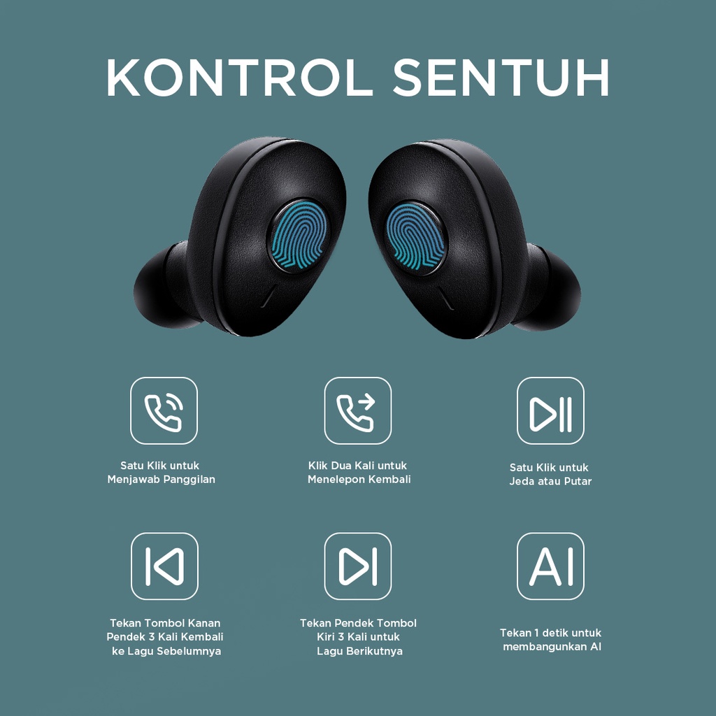 [New Product] Miniso Official Headset Bloetooth HD TWS Headphone True Wireless Earphone Noise Cancelling Stereo Mini Earbuds In-ear MiniSounds  TWS Headset M1 Screw Cap-2