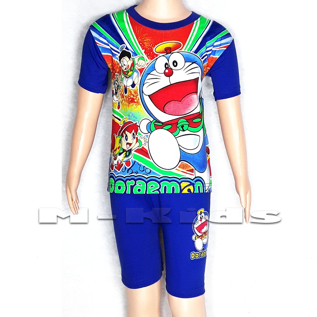 MKids88 - Baju Setelan Anak Gambar DORAEMON