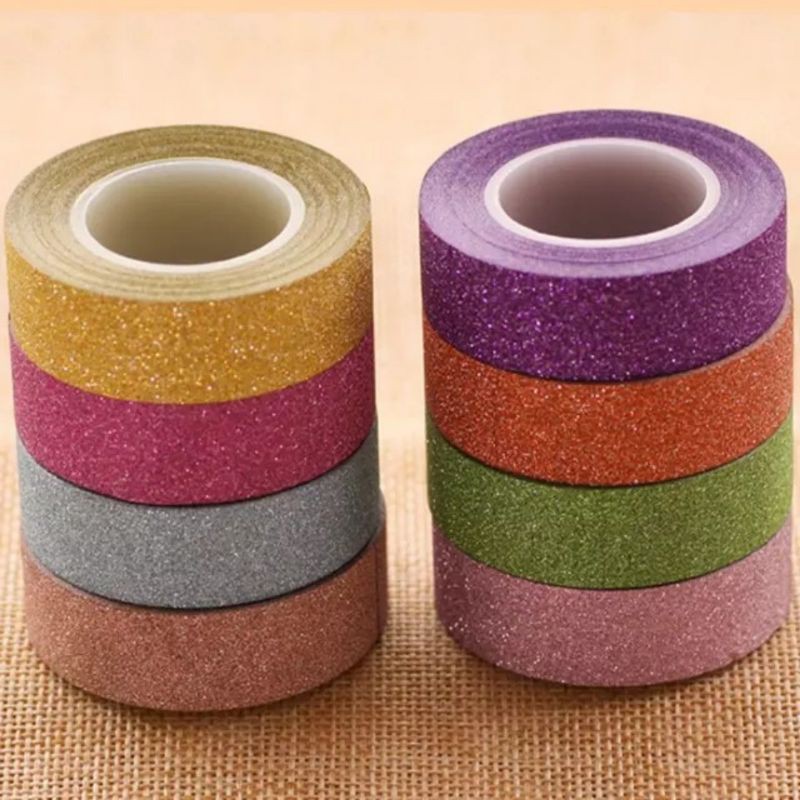 isolasi glitter selotip glitter kilat washi tape glitter solatip