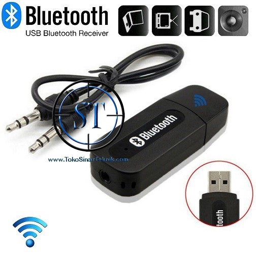 Audio Music Bluetooth USB Receiver Transmitter Mobil Speaker Audio Jack 3.5mm Penerima Audio Lagu Headset Komputer Power Ampli Tape Mobil USB