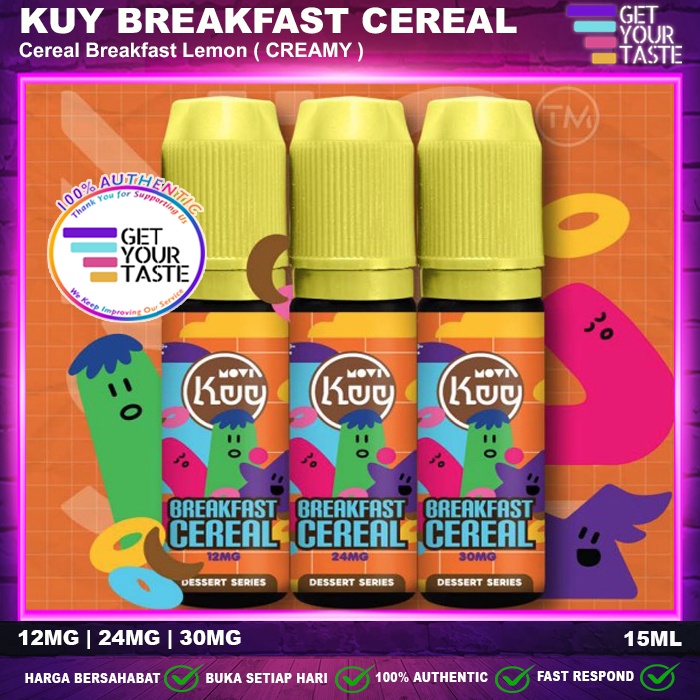 Liquid Kuy Breakfast Cereal Lemon Salt Nic 15ML Saltnic by MOVI