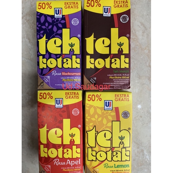 

Teh Kotak Ultrajaya Melati Blackcurrant Apel Lemon 300ml