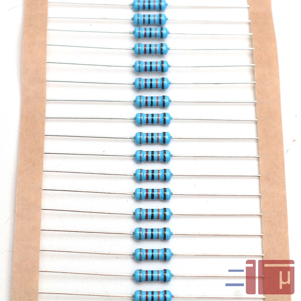 x10 Resistor 820K 1/2W Metal Film 1% Taiwan Kaki Tembaga