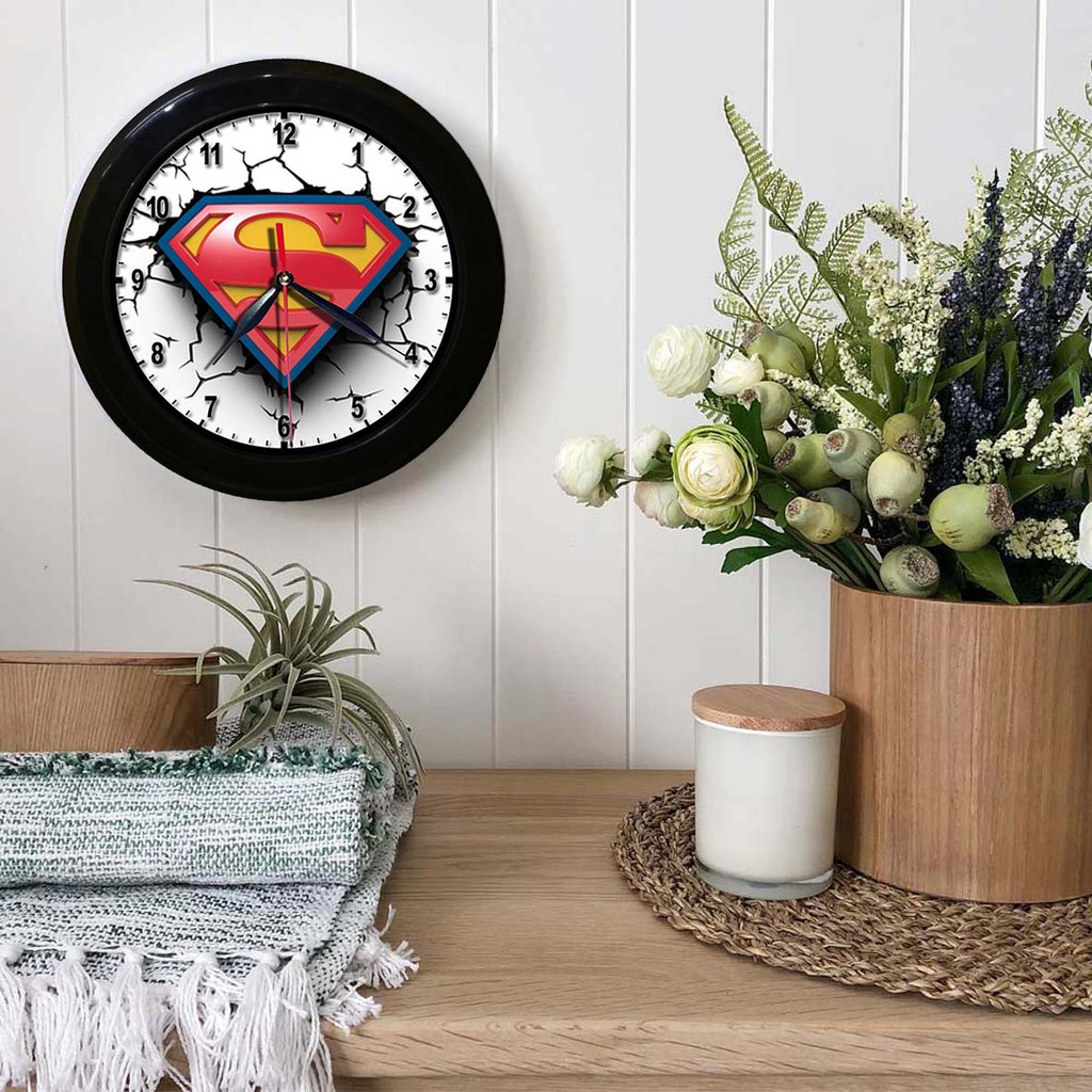 JAM DINDING SUPERMAN 3   (DIAMETER 30CM)