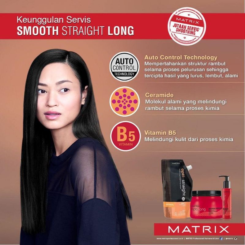 Matrix Mini Opti Straight 125ml x 2 Matrix Smoothing Matrix Obat Pelurus Rambut