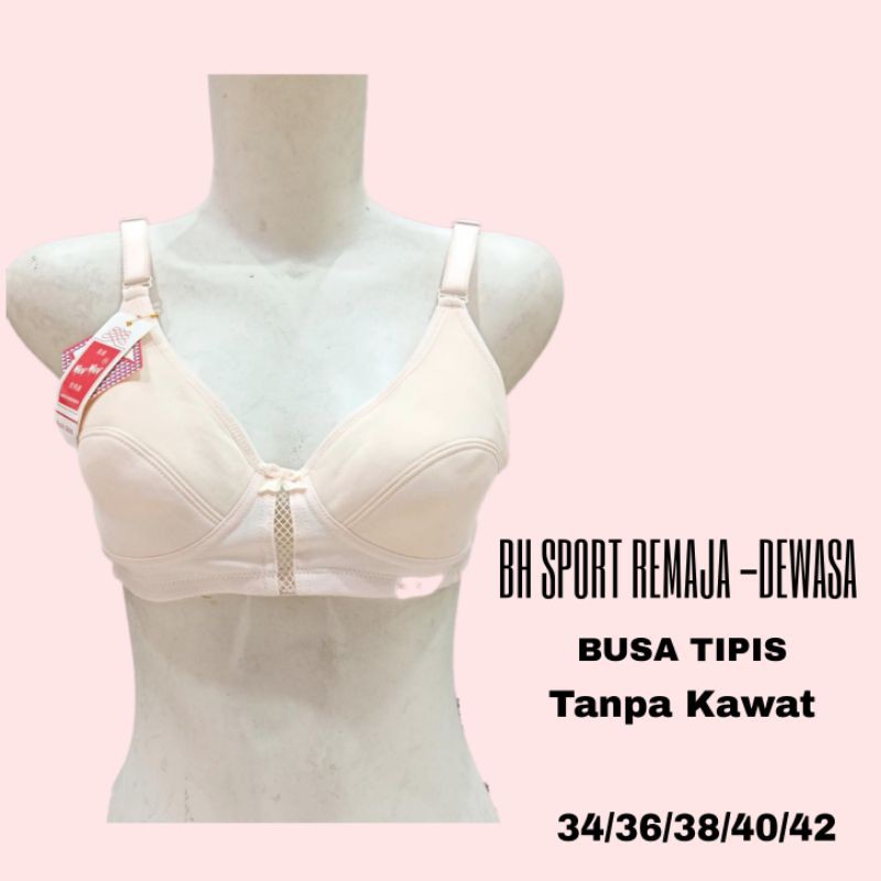 BH sport busa tipis tanpa kawat remaja dewasa Cup A Sport Bra busa tanpa kawat Pakaian dalam wanita