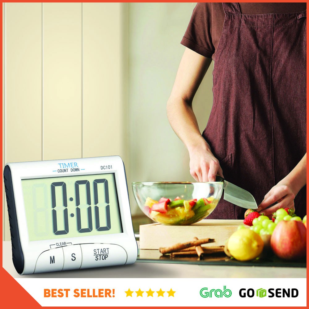 Timer Masak Dapur LCD Digital Count Down - DC101 - White