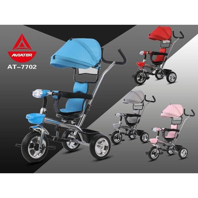 Sepeda Anak Bayi Balita Dorong Roda 3 Tricycle Aviator AT7702 Lampu Musik Kursi Putar By Pacific-4