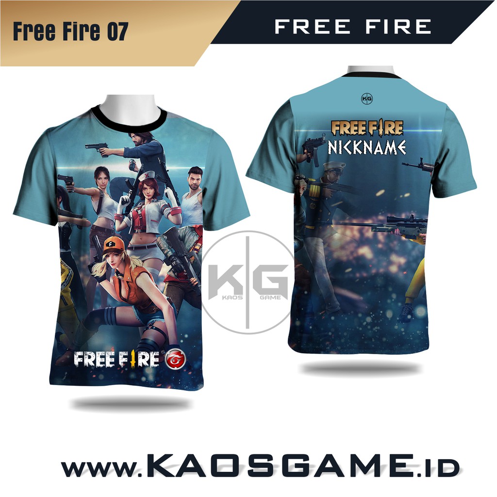 Kaos FREE FIRE Art 12 Shopee Indonesia