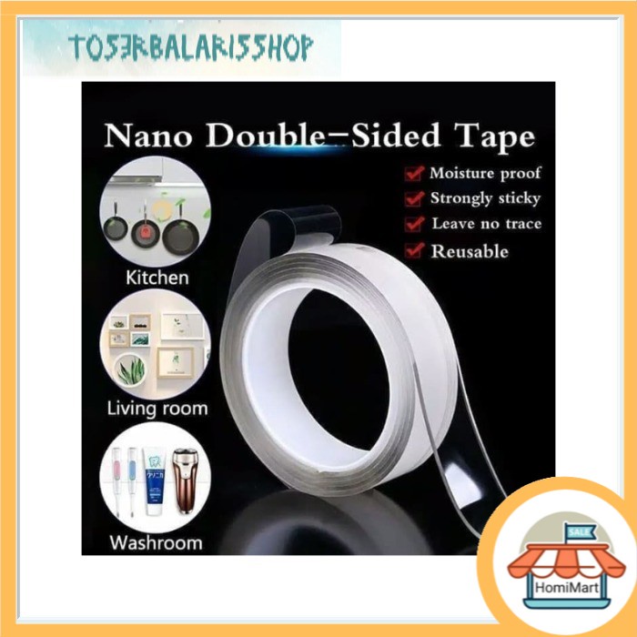 DOUBLE TAPE BENING TRANSPARANT SELOTIP / PEREKAT ISOLASI