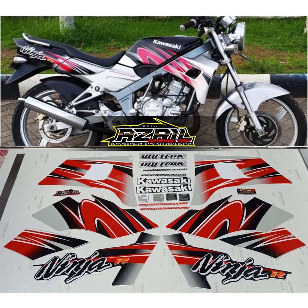 Striping Ninja Kis 2002 Silver Hitam