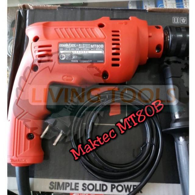 Mesin Bor Maktec MT80B Bor Listrik Bor Impact Drill 13 mm MAKTEC MT80