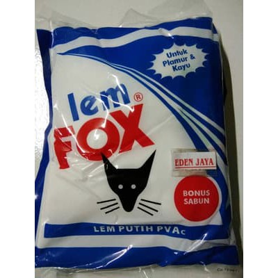 

LEM FOX PUTIH 600 GRAM BIRU BONUS SABUN