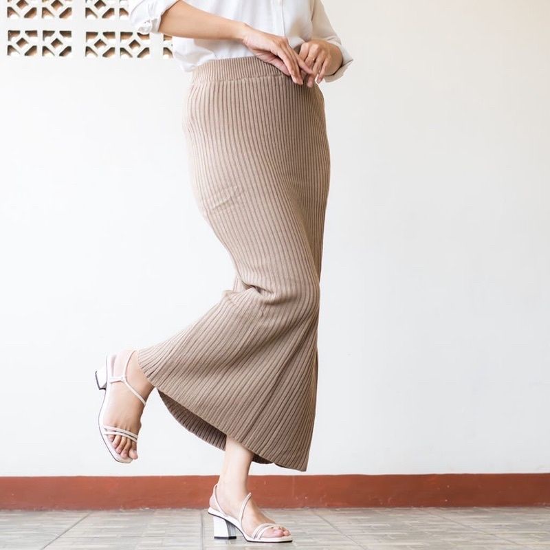 ROK RAJUT SPAN MOCCA MOKA COKSU CREAM PANJANG 90 CM/ROK RAJUT PREMIUM// Skirt Rok Rajut Premium Rok 