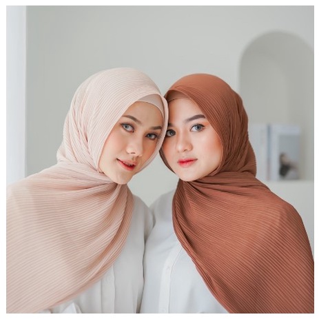 PASHMINA PLISKET BAHAN CERUTY PREMIUM PLISKET FULL LIDI TANPA GARIS TENGAH PART 3