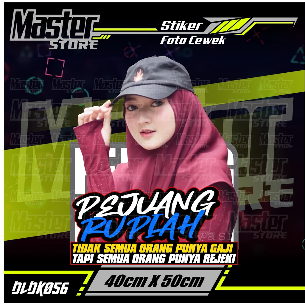 Stiker Cewek vector Cewek hijab Sticker decal mobil motor Sticker custom Sticker Print Sticker cewek