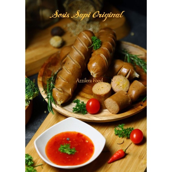 

Sosis Sapi Original Azzikra Frozen Food isi 6