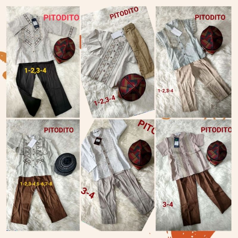 PITO DITO Set Koko Anak Baju Koko setelan