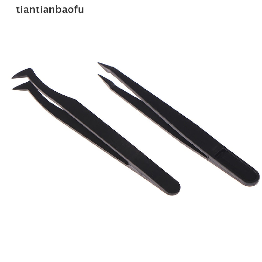 [tiantianbaofu] Curved Straight Tip Forceps Diamond Painting Tweezers Plastic Picking Tweezers Boutique