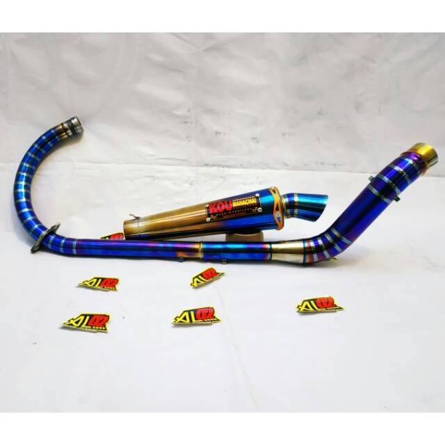 Knalpot KOU Bluemoon kidal Leter C VIXION OLD - VIXION NEW