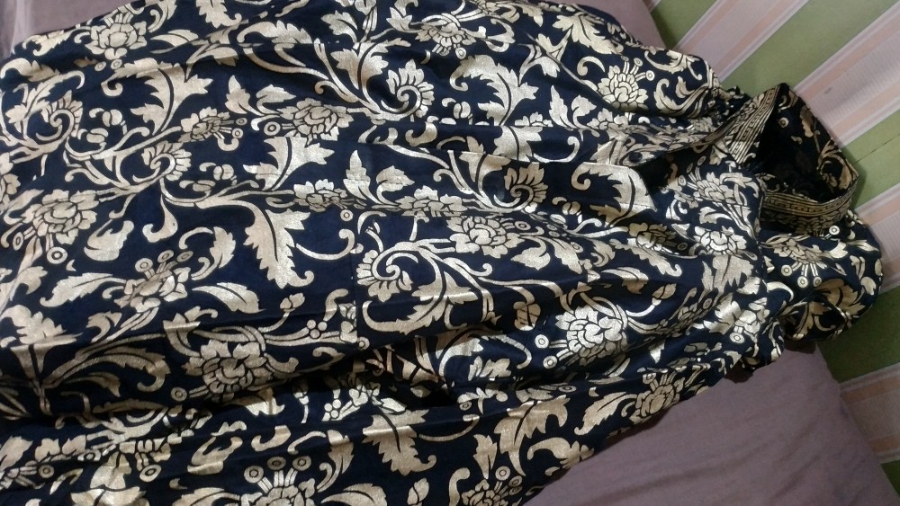 Couple Gamis Busui Batik Full Prada Gold