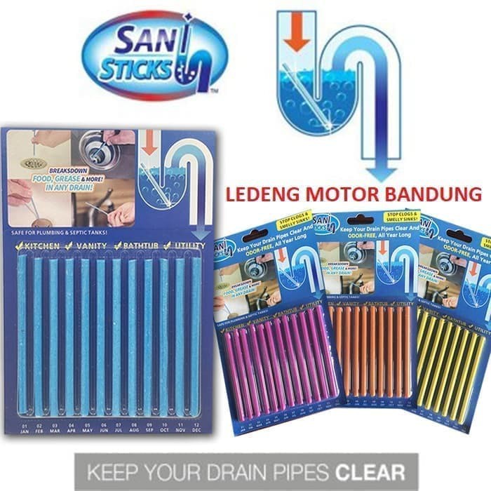 SANI STICK DRAIN PEMBERSIH DAN PEWANGI WASTAFEL / ANTI BAU WASTAFEL / pembersih kerak