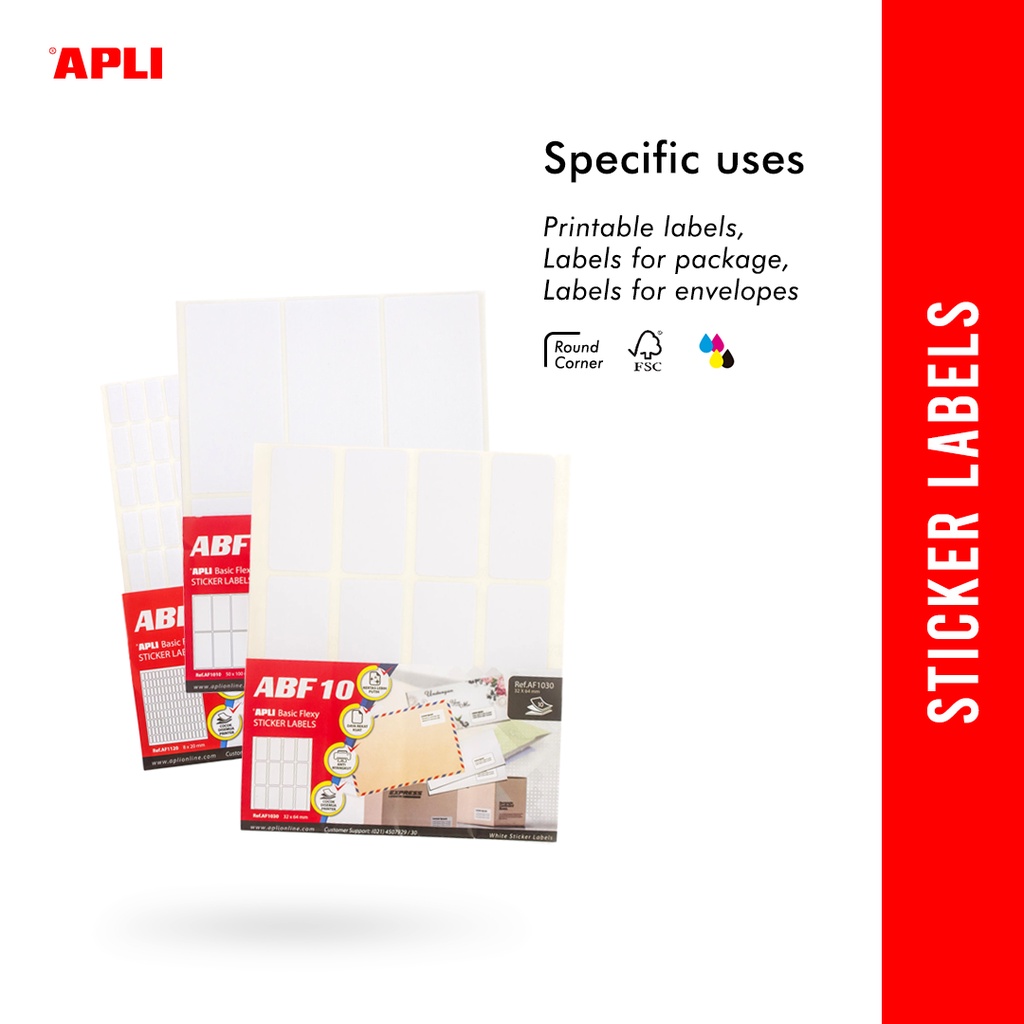 

[BMS Tangerang] Apli Basic Flexy White Labels 10 Sheets