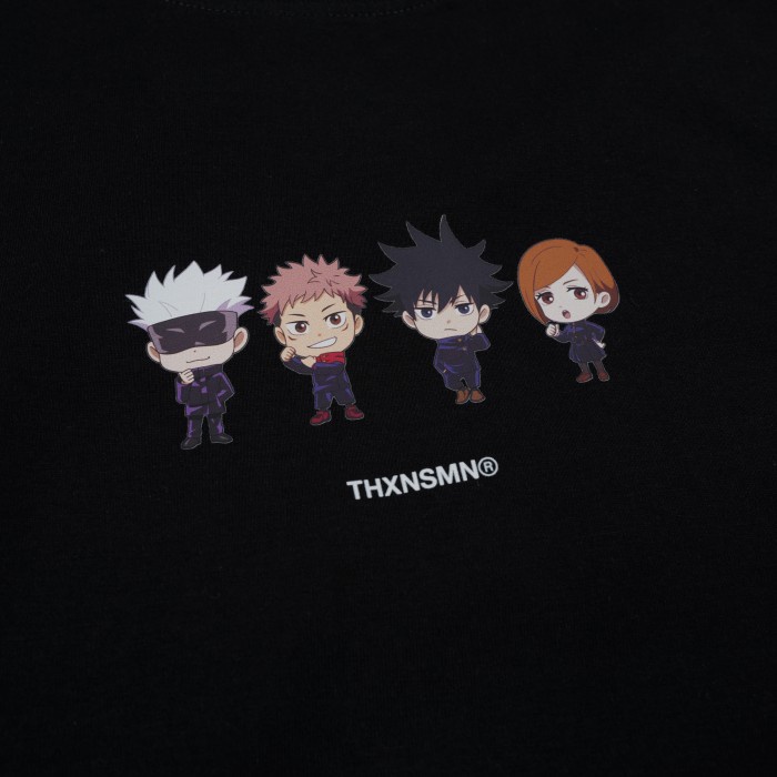 pria-kaos- t-shirt jujutsu kaisen x thanksinsomnia "jujutsu chibi black" - s -kaos-pria 750 atasan-