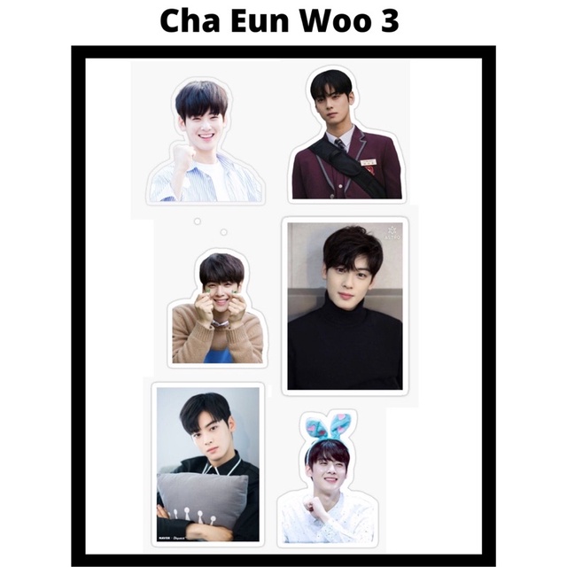 Sticker Set Kpop Drakor Cha Eun Woo Sticker hp/laptop murah aesthetic