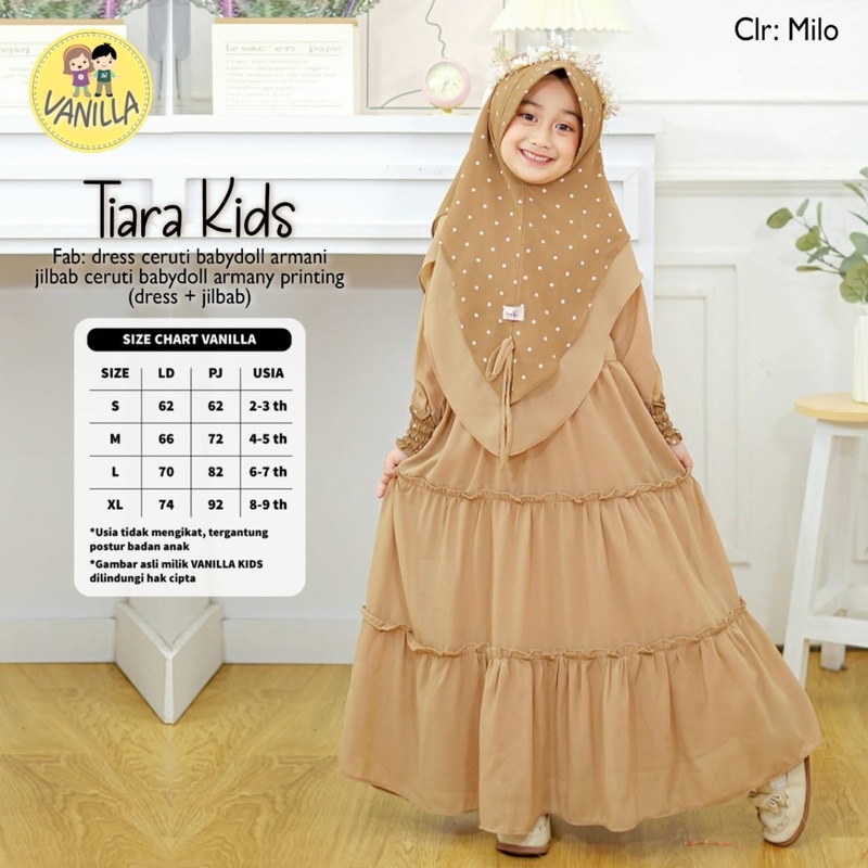 TIARA KIDS/ SYARI ANAK/GAMIS ANAK VANILLA