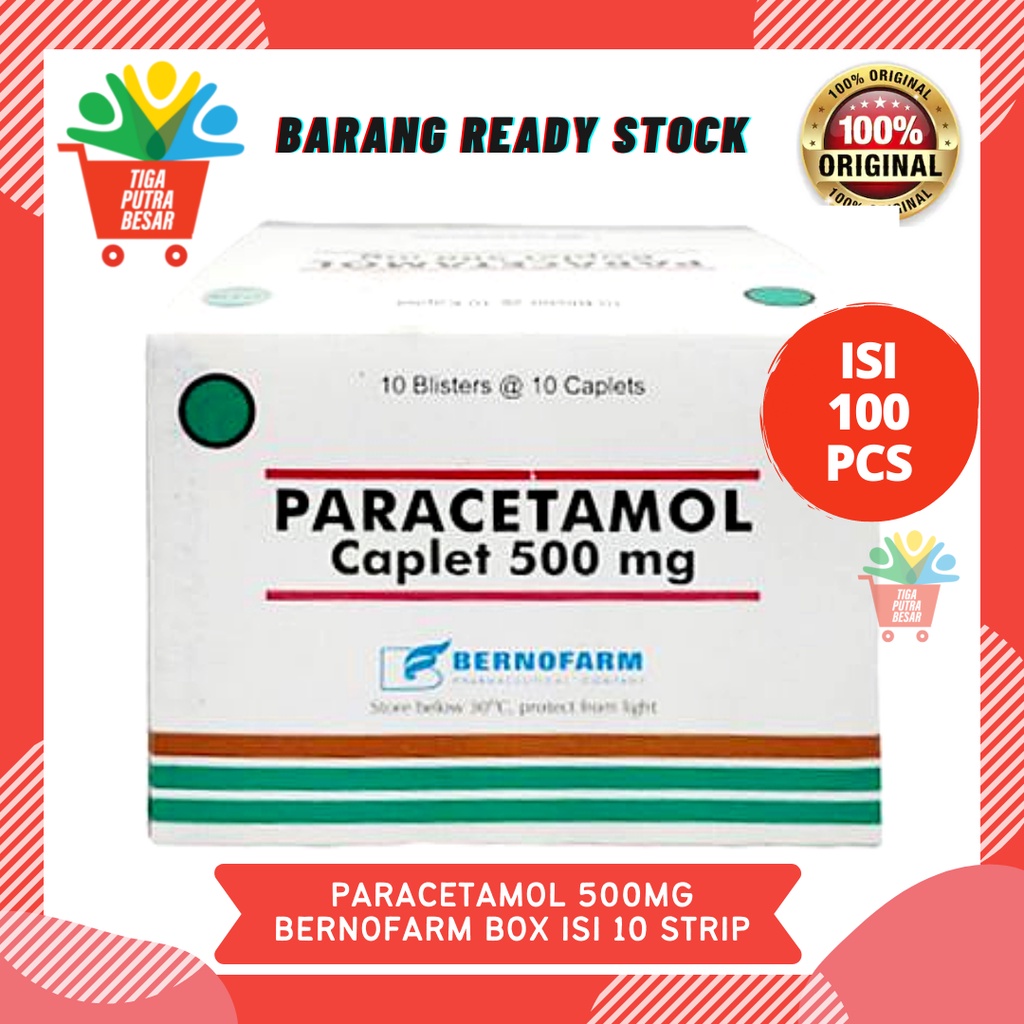 PARACETAMOL 500MG BERNOFARM BOX 10 STRIP ISI 100 KAPLET