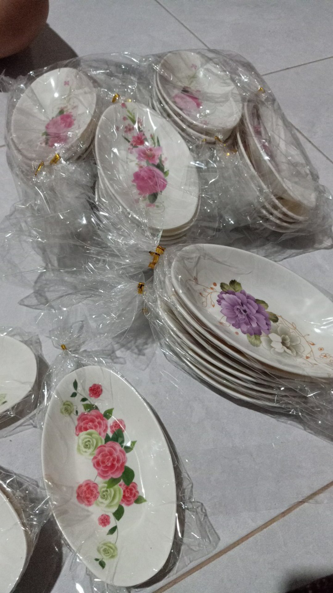 Souvenir Mangkuk Oval Melamin Kemasan Plastik