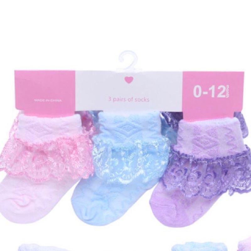 Kaos Kaki Renda Bayi Perempuan / Kaos Kaki Renda Anak Perempuan Import