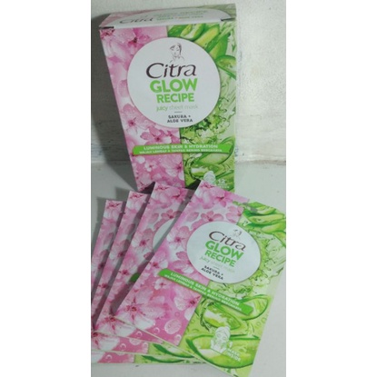 CITRA GLOW recipe juicipe ,coconut water + blueberry [masker  wajah] x 3pc