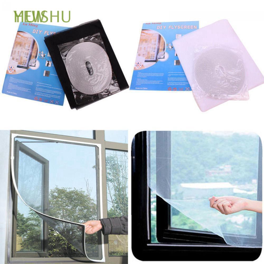 Jaring Pelindung Nyamuk / Serangga dengan Warna Hitam / Putih untuk Pintu / Jendela