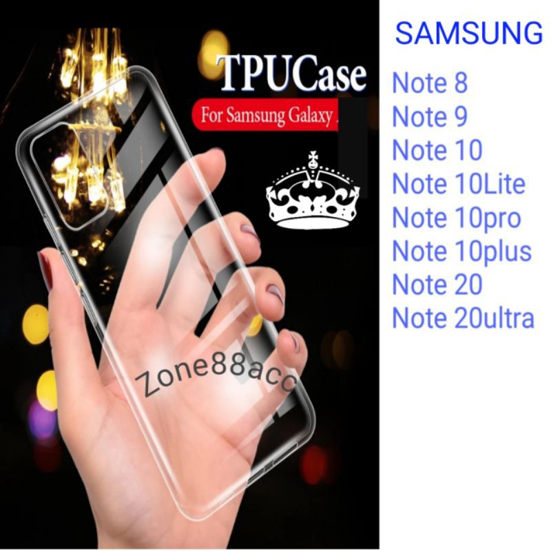 Silikon Samsung Note 8 9 10 Lite Pro plus 20 Ultra Clear Case Soft Bening Ultrathin Casing