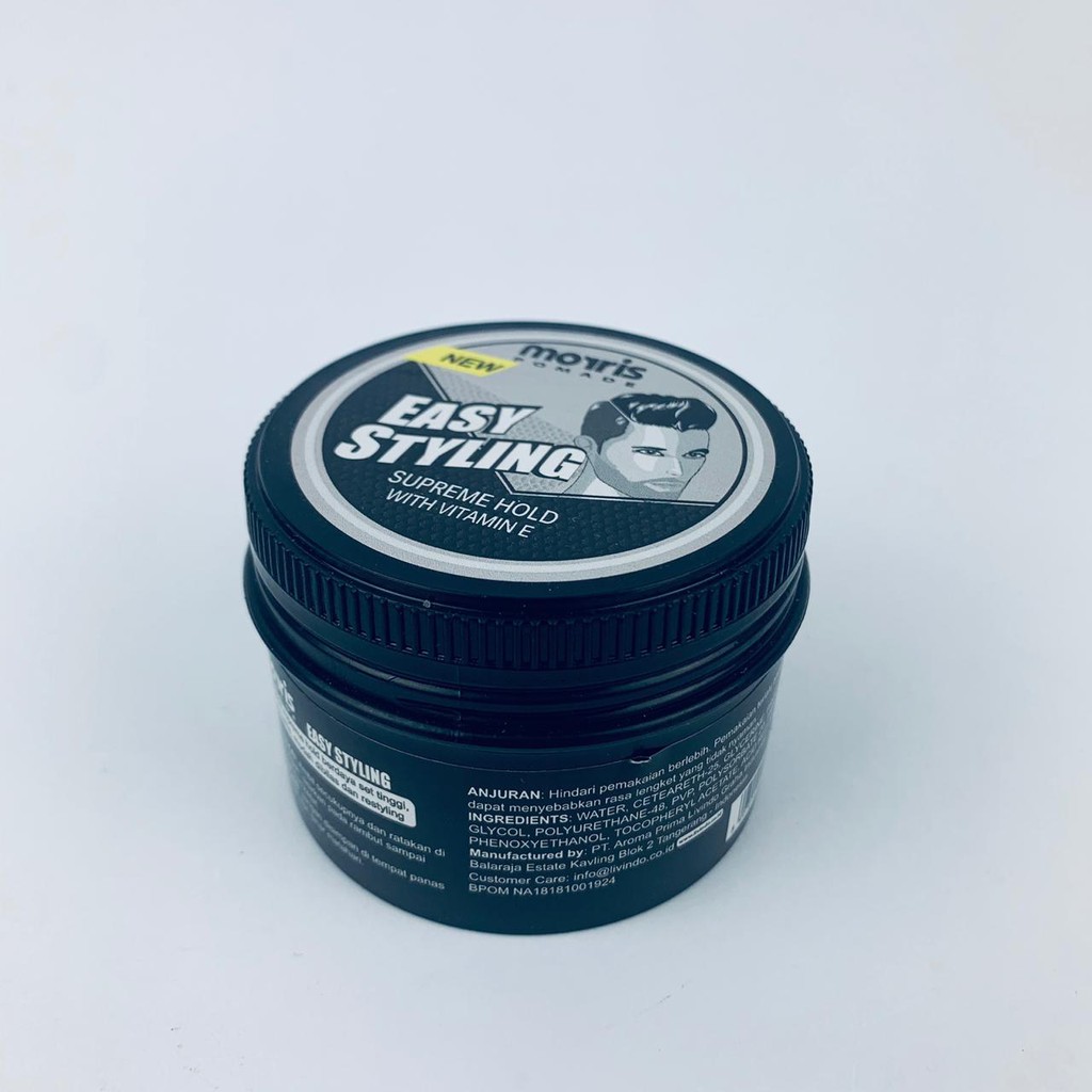 Morris Pomade/Easy Styling/Minyak Rambut/Supreme Hold Vitam E / 80g