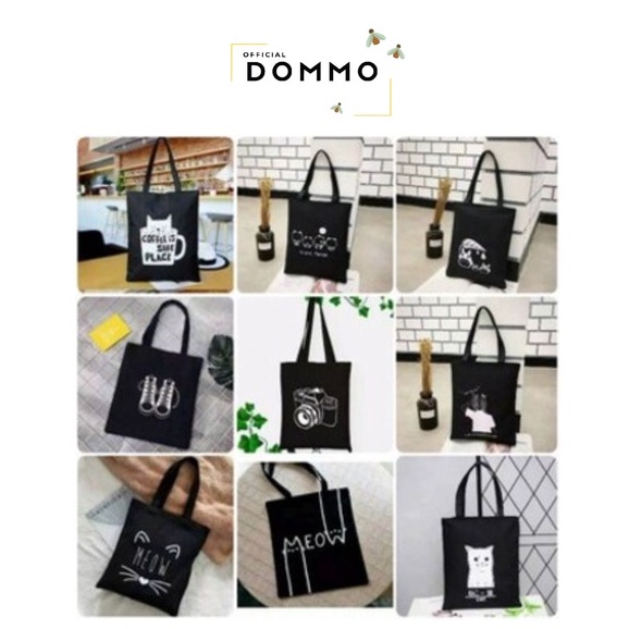 [LOKAL] DOMMO - D1514 ToteBag PEREKAT tote bag custom tas tote wanita kpop murah custom motif