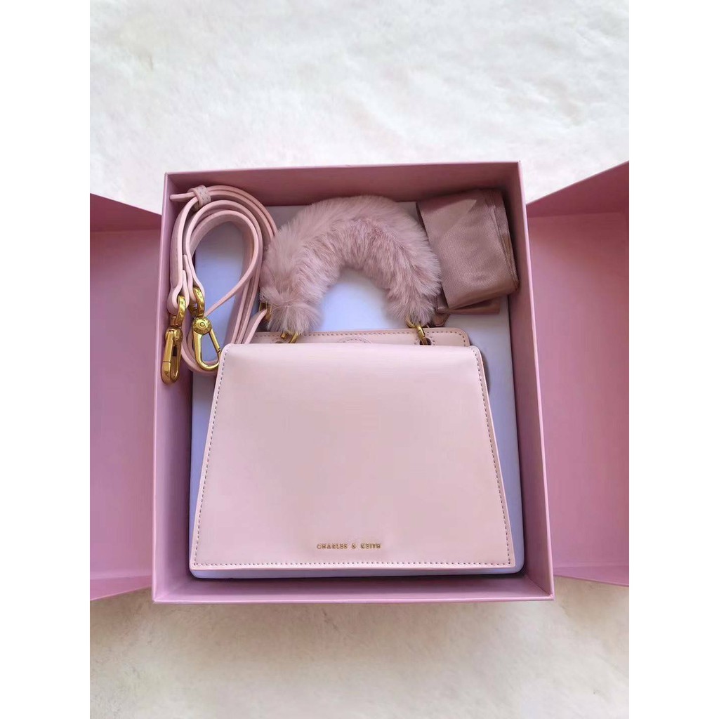 TAS CHARLES AND KEITH ORIGINAL BAG IMPORT TERMURAH PINK