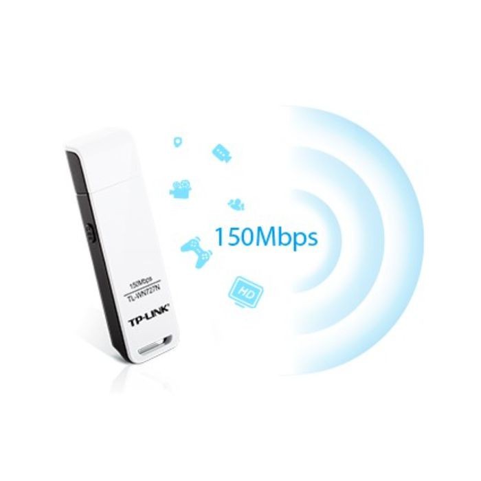 TP - Link 150 Mbps Wireless N USB Adapter With QSS Button For Security - WN727N - Best Seller