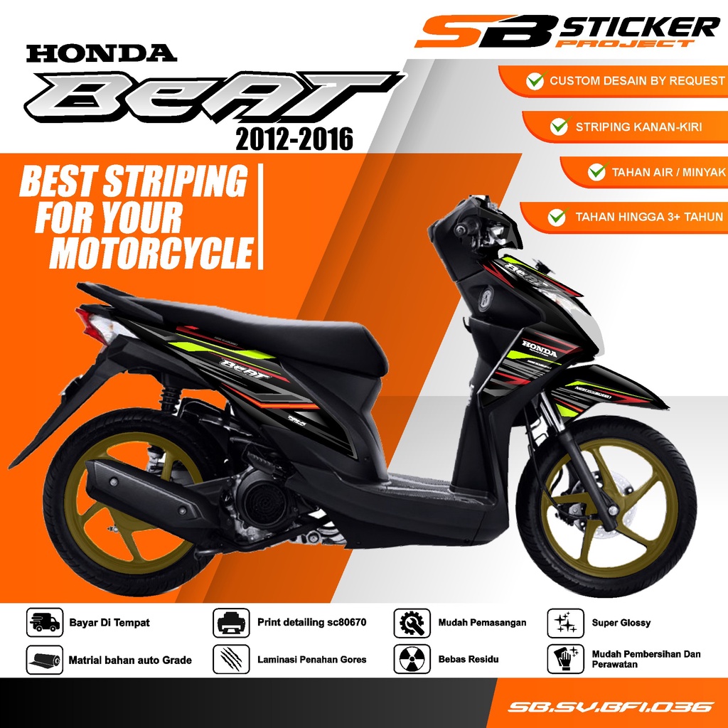 STRIPING BEAT FI 2012-2016- STRIPING HOLOGRAM HONDA BEAT FI 2012-2016 RACING